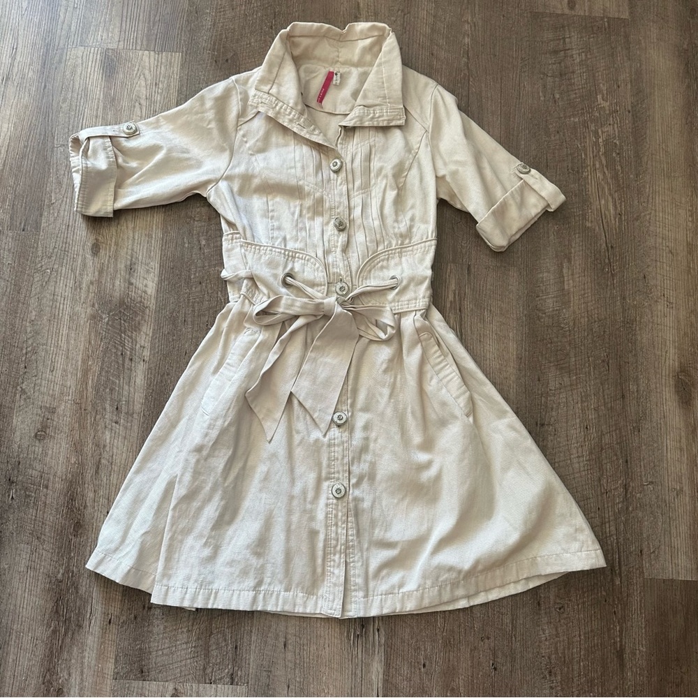 PICKY GIRL Women's Tan Corset on back Dress Size Small